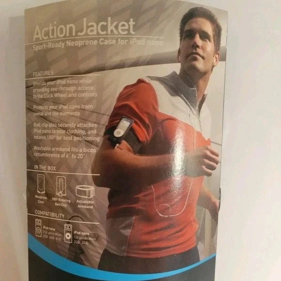 DLO Action Jacket Neoprene Case for iPod nano 1st 2nd Gen Black Armband - Picture 4 of 5